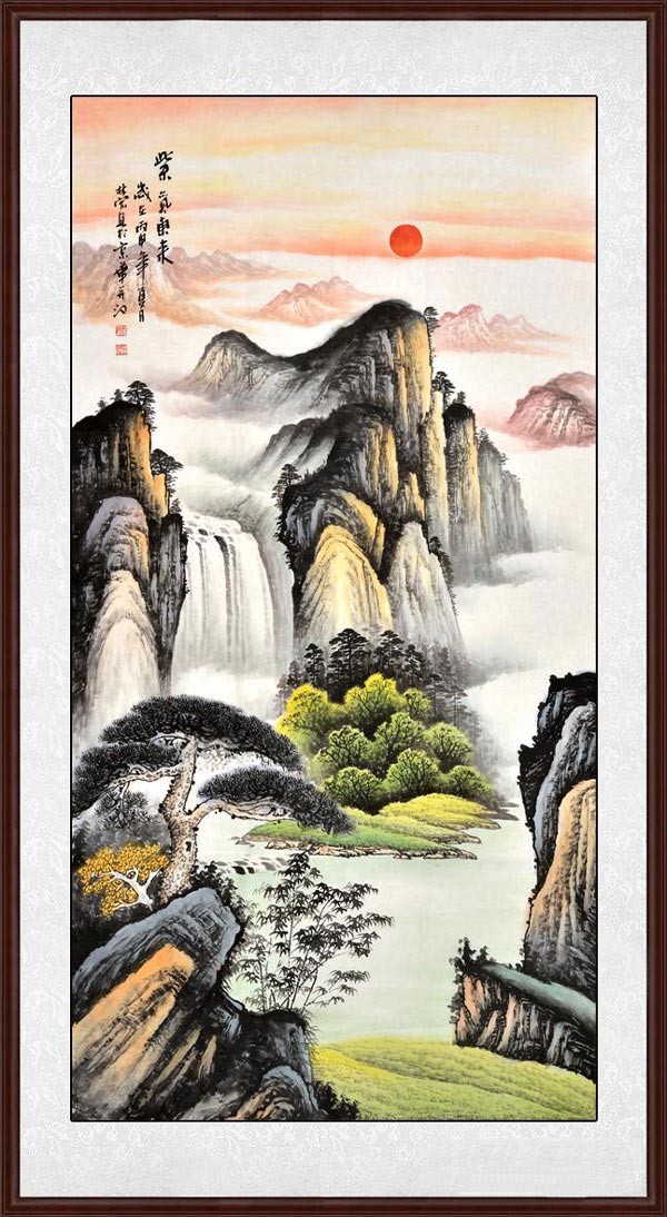 董事長(zhǎng)辦公室設(shè)計(jì)時(shí)掛哪些裝飾畫，可以襯托出品味和修養(yǎng)《紫氣東來》